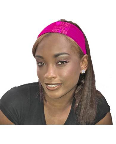 Headband Fuschia Breast Cancer