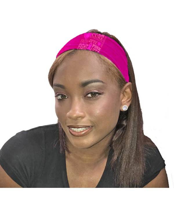 Headband Fuschia Breast Cancer