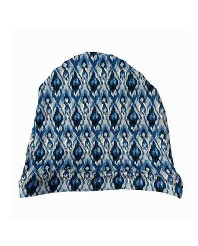 Beanie Print Peacock Blu