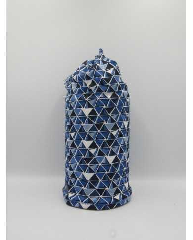 Small LS Tube Print Blue Triangles