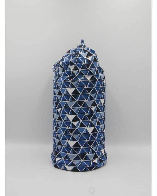 Small LS Tube Print Blue Triangles